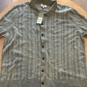 Goodfellow & Co Olive Striped Polo NWT XXL